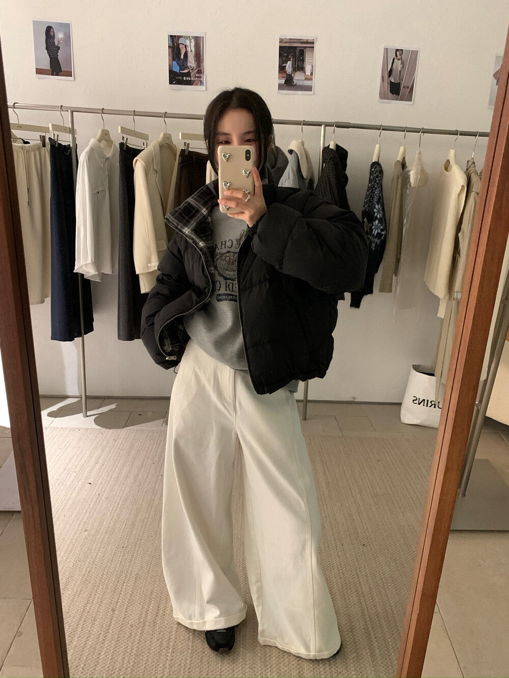 // 大熱鬆弛感加絨彎刀褲(連腰帶)