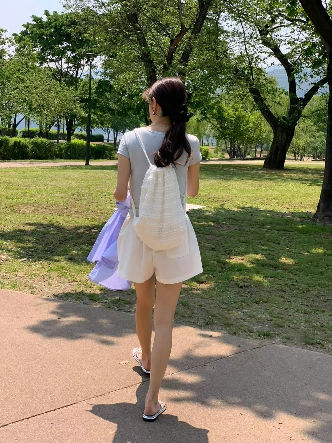 // 超可愛層層lace多背法袋仔
