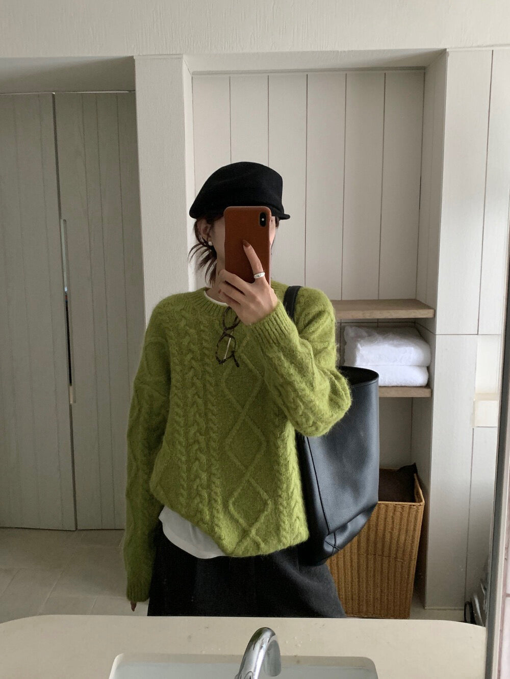 // 10%wool溫柔麻花套頭毛衣