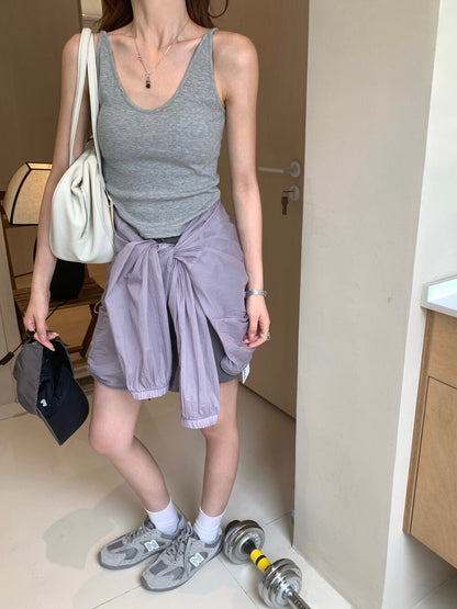 // 連pad超大彈性夏日實用款背心