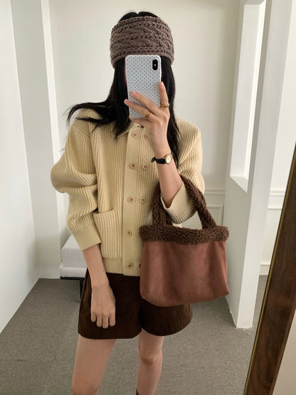 // 慵懶感雙排扣口袋翻領CD