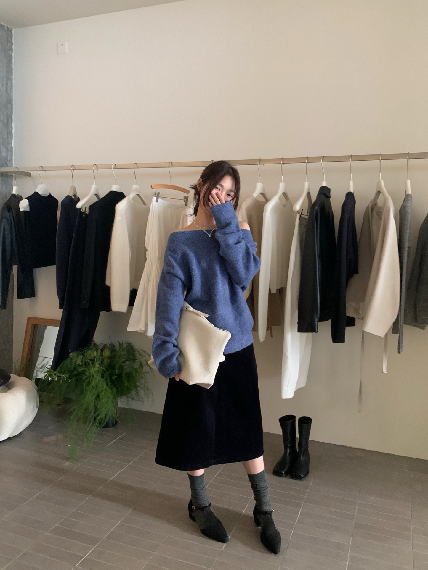 (部分現貨) // 復古感燈芯絨五分中裙