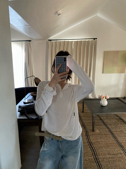 🕊️ 抽繩連帽親膚TEE