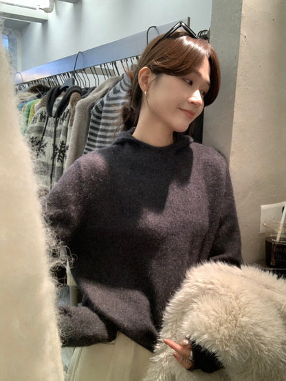// 30%浣熊絨+30%羊毛保暖連帽毛衣