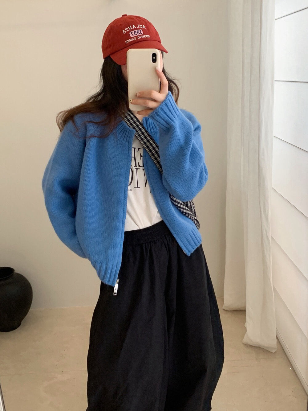 // 檔口爆款10色落肩拉鍊圓領CD