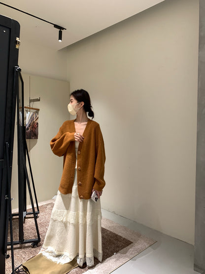 // 慵懶感中長大毛衣外套