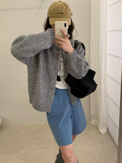 // 立體線條高飽和顏色織紋圓領CD