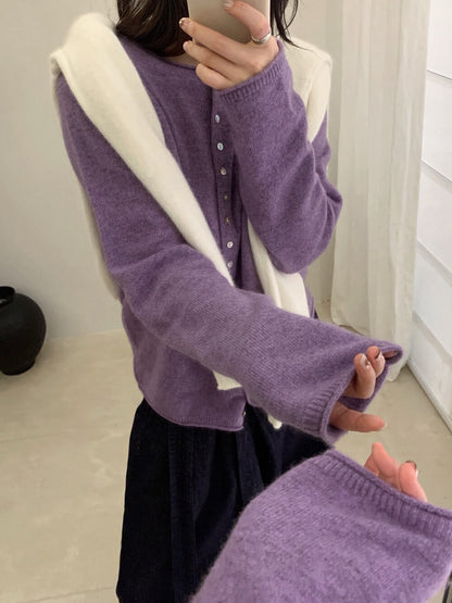 // 40%wool卷卷邊7色排扣CD