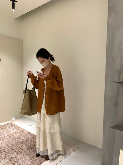 // 慵懶感中長大毛衣外套