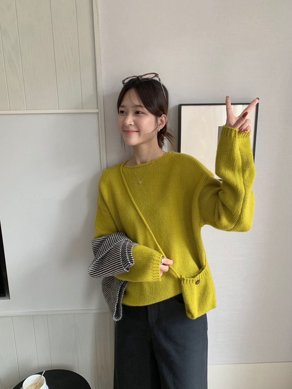 // 20%羊毛疏針圓領NT(連小袋仔)