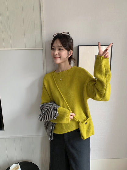 // 20%羊毛疏針圓領NT(連小袋仔)