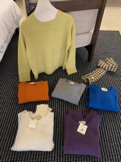 // 10%兔絨麻花衣擺+袖口套頭毛衣