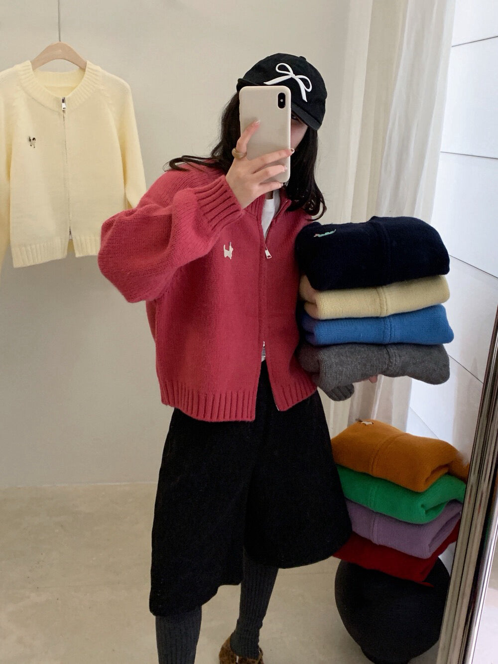 // 可愛動物刺繡上下拉鍊CD