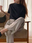 // 超舒服angora wool小半領短袖TEE