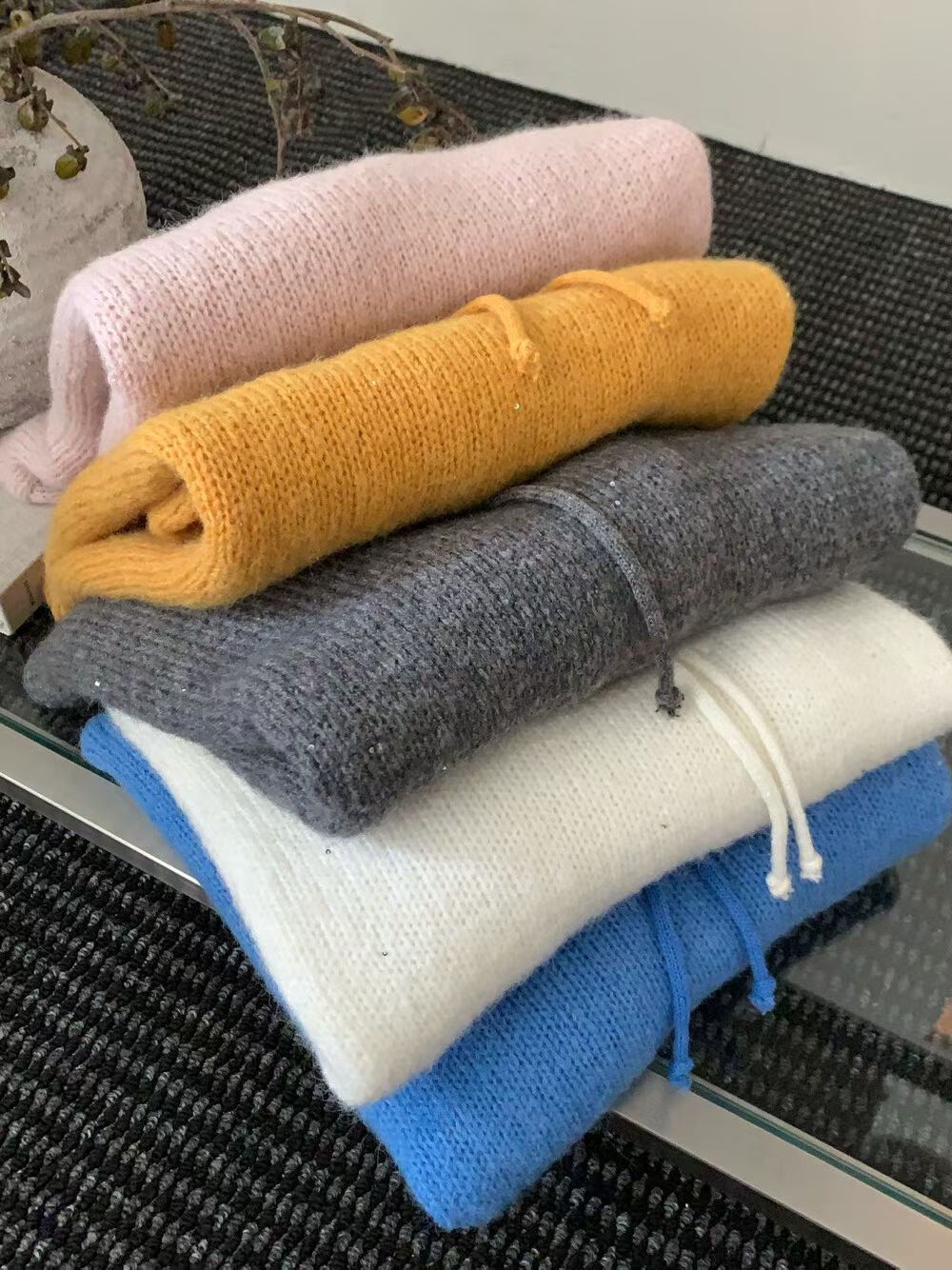 // 15%羊毛綁帶領bling bling毛衣