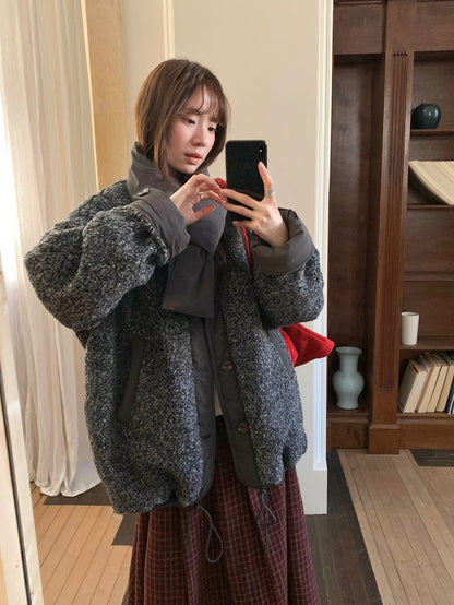 // 可雙面穿90%duck down外套(連頸巾)