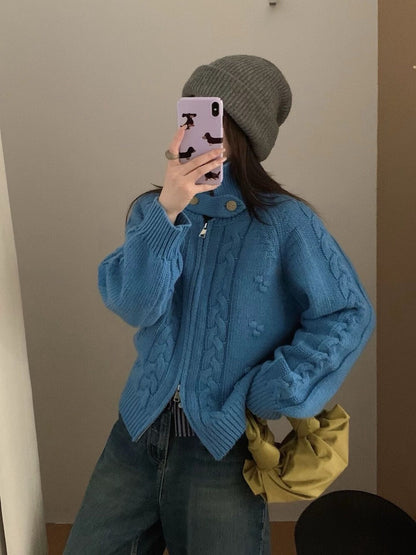 // 可立領麻花上下拉鍊CD