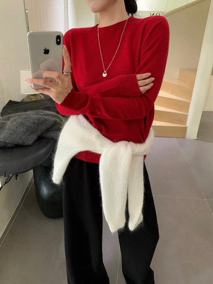 // 5%wool 20色親膚針織上衣