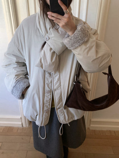 // 可雙面穿90%duck down外套(連頸巾)