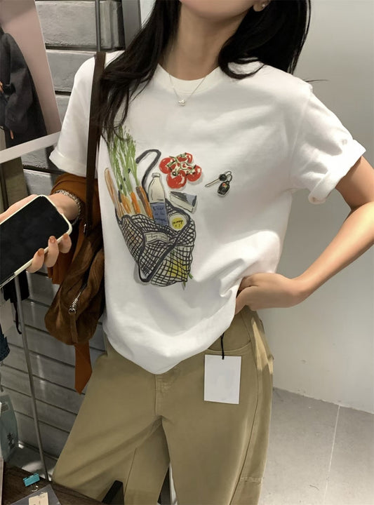 // 可愛購物袋圖案TEE