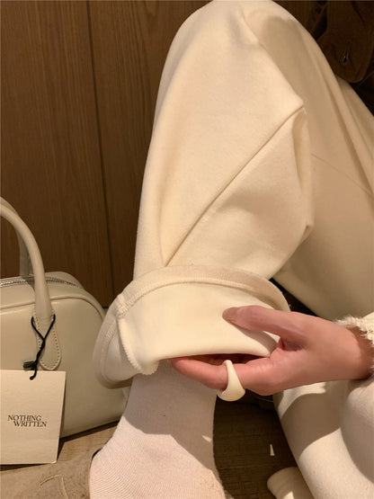 // 大彈性親膚加絨休閒褲