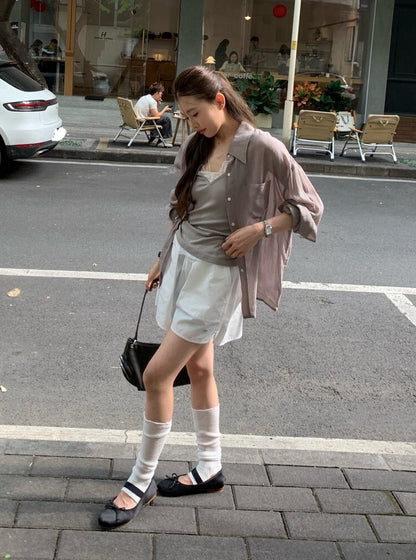 // 100%lyocell後扭結設計感SH