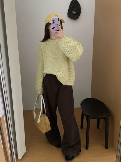 // 菠蘿針重工粗針毛衣