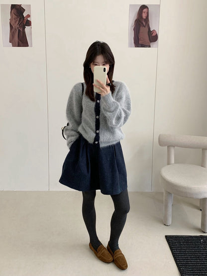 // 高質raccoon超soft毛茸感撞色邊CR