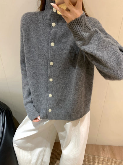 // 直坑紋立領排扣軟糯CD