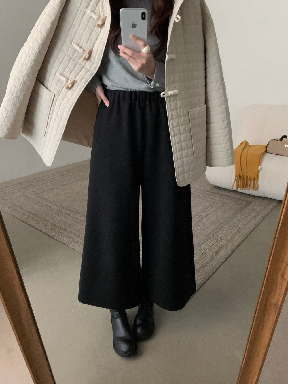 // 超軟糯後口袋羊毛糯米褲