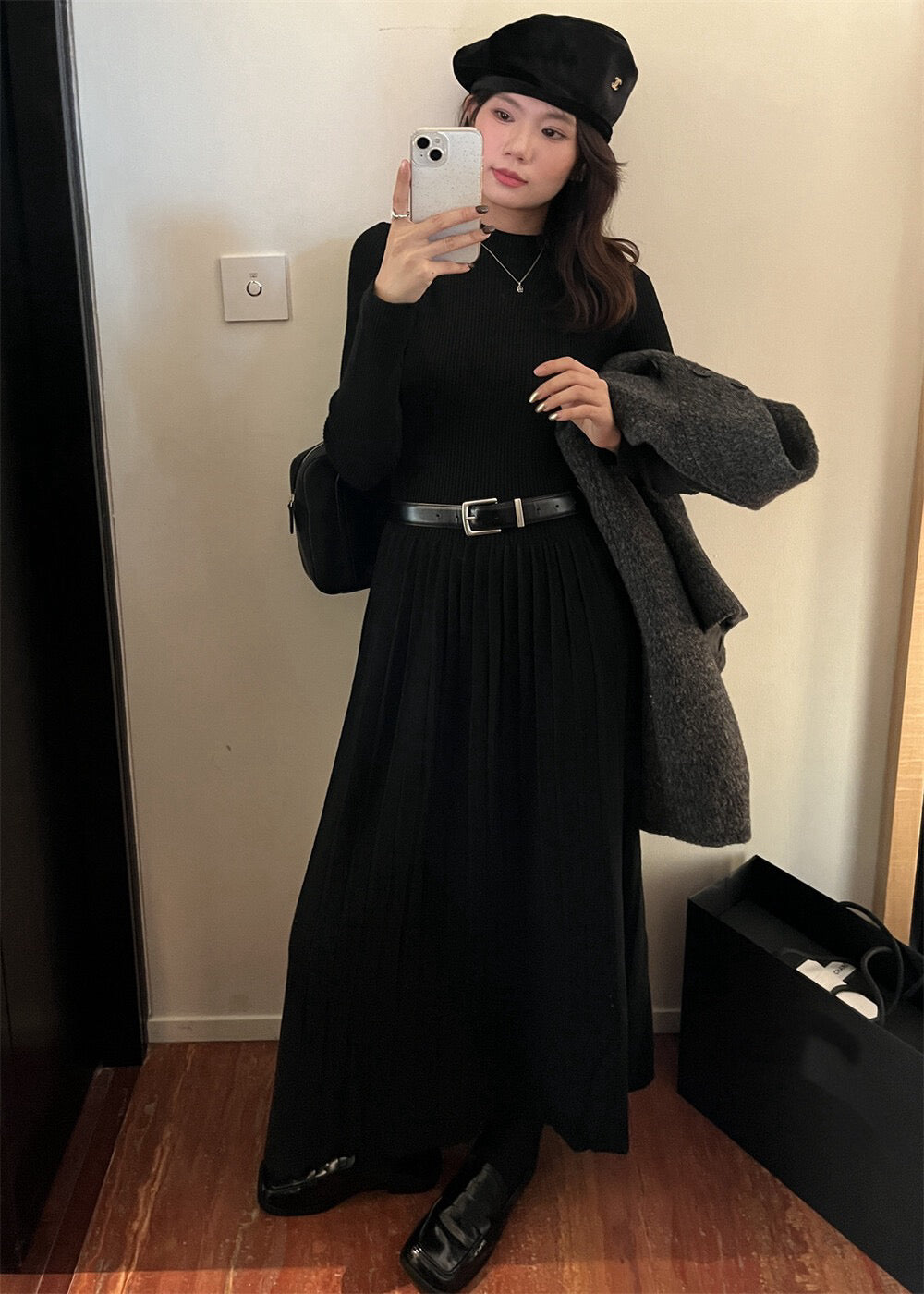 // 超顯瘦氣質百褶針織OPS