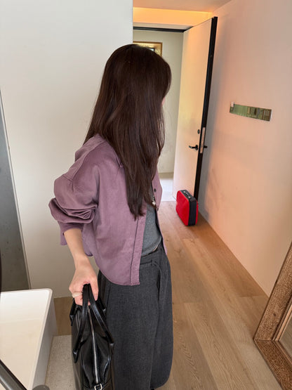 // 高級感真絲絲絨短款SH