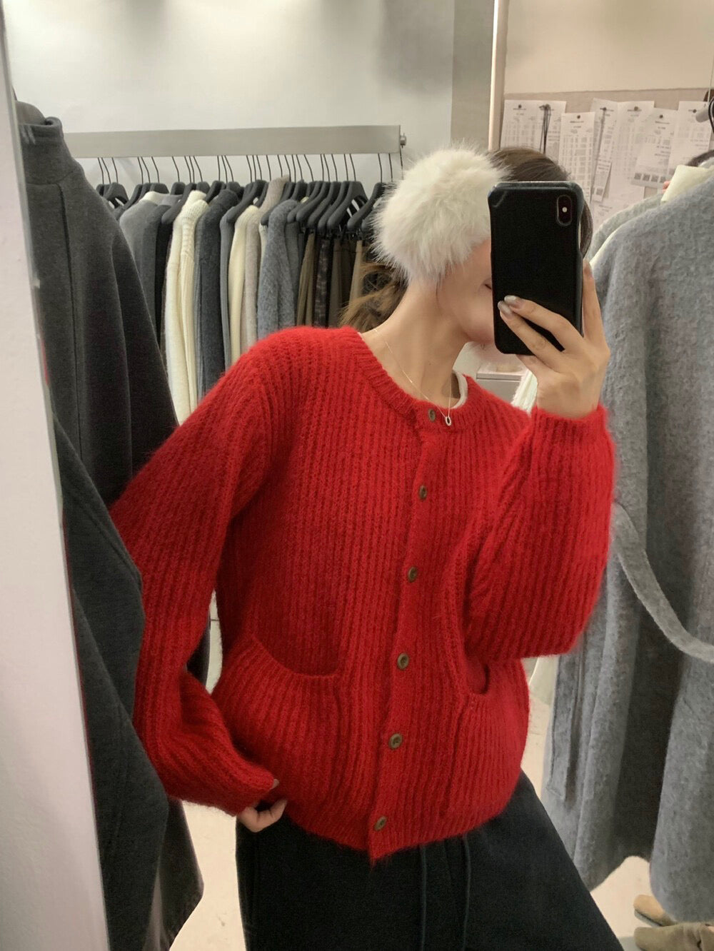 // 直坑紋口袋圓領CD