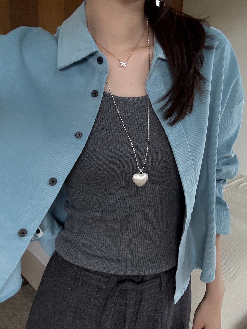 // 高級感真絲絲絨短款SH