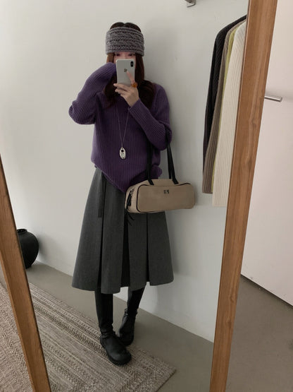 // 100%羊毛軟糯親膚半領坑紋NT