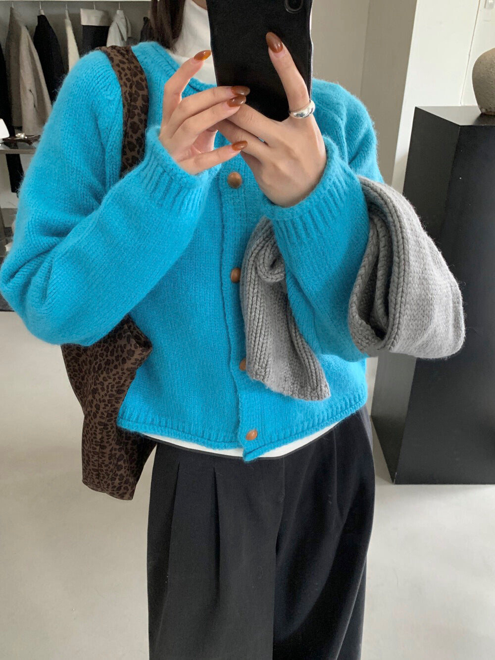 // 質感木質鈕扣落肩CD