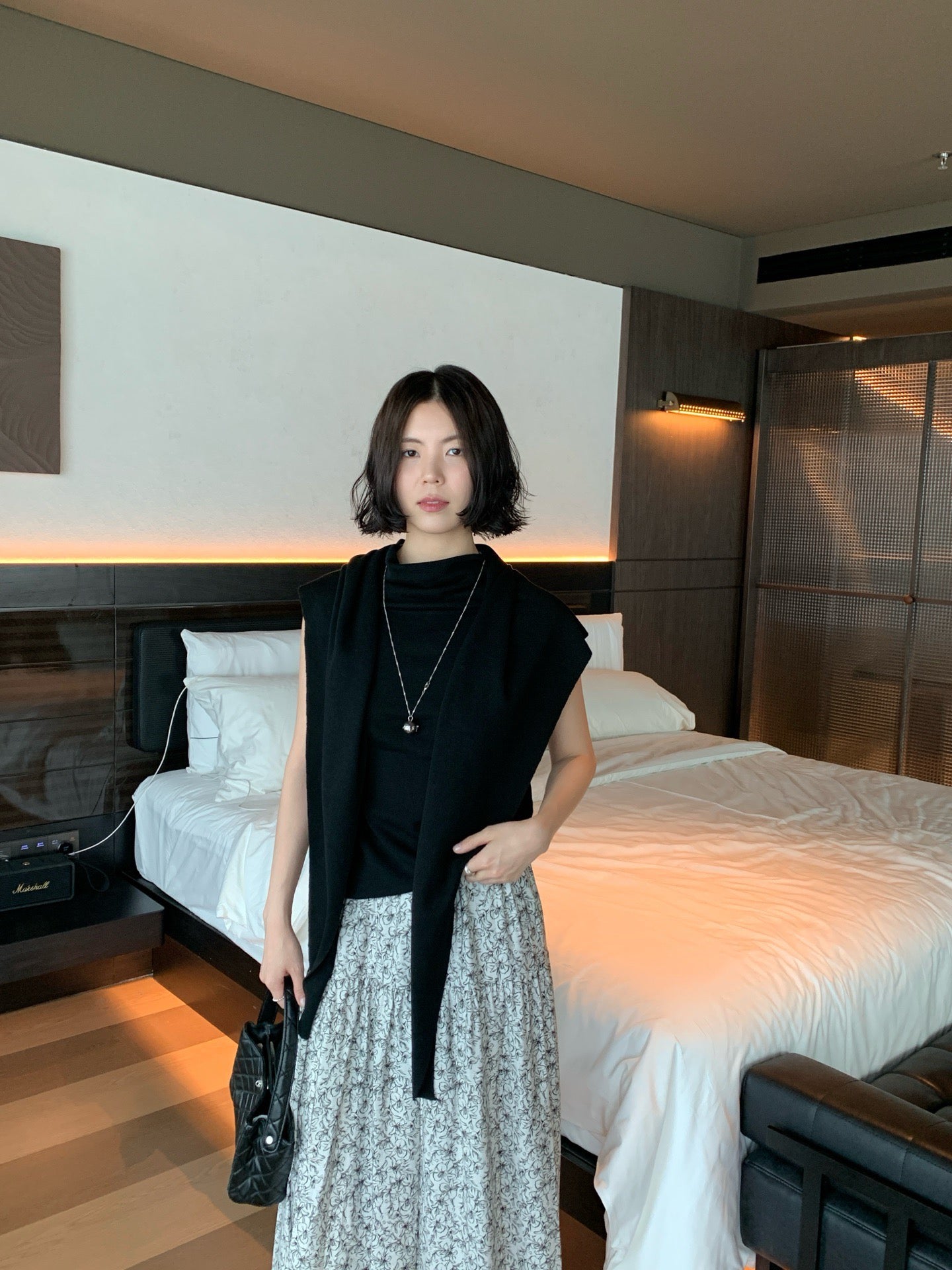 // 可分開慵懶半高領小短袖NT+披肩兩件套