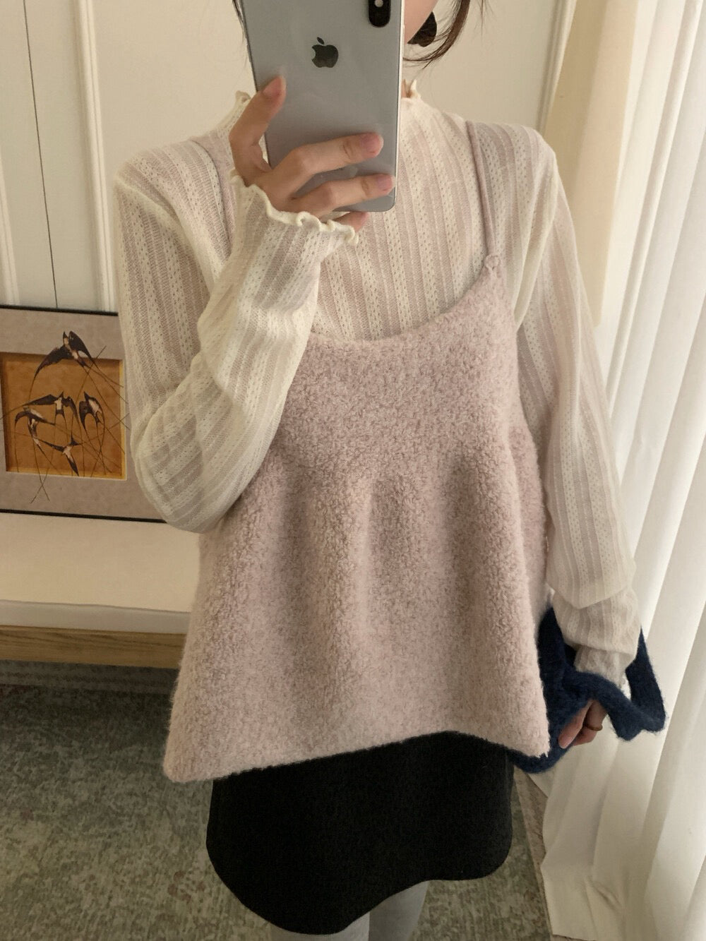 // 疊穿必入羊羔毛吊帶上衣