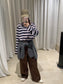 // 麻質拼間休閒TEE