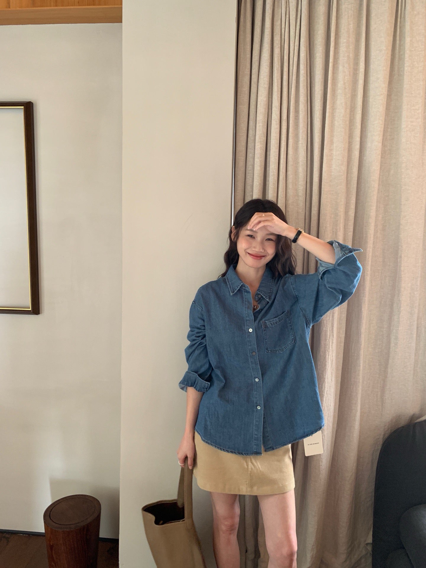 // 經典復古洗水色口袋SH