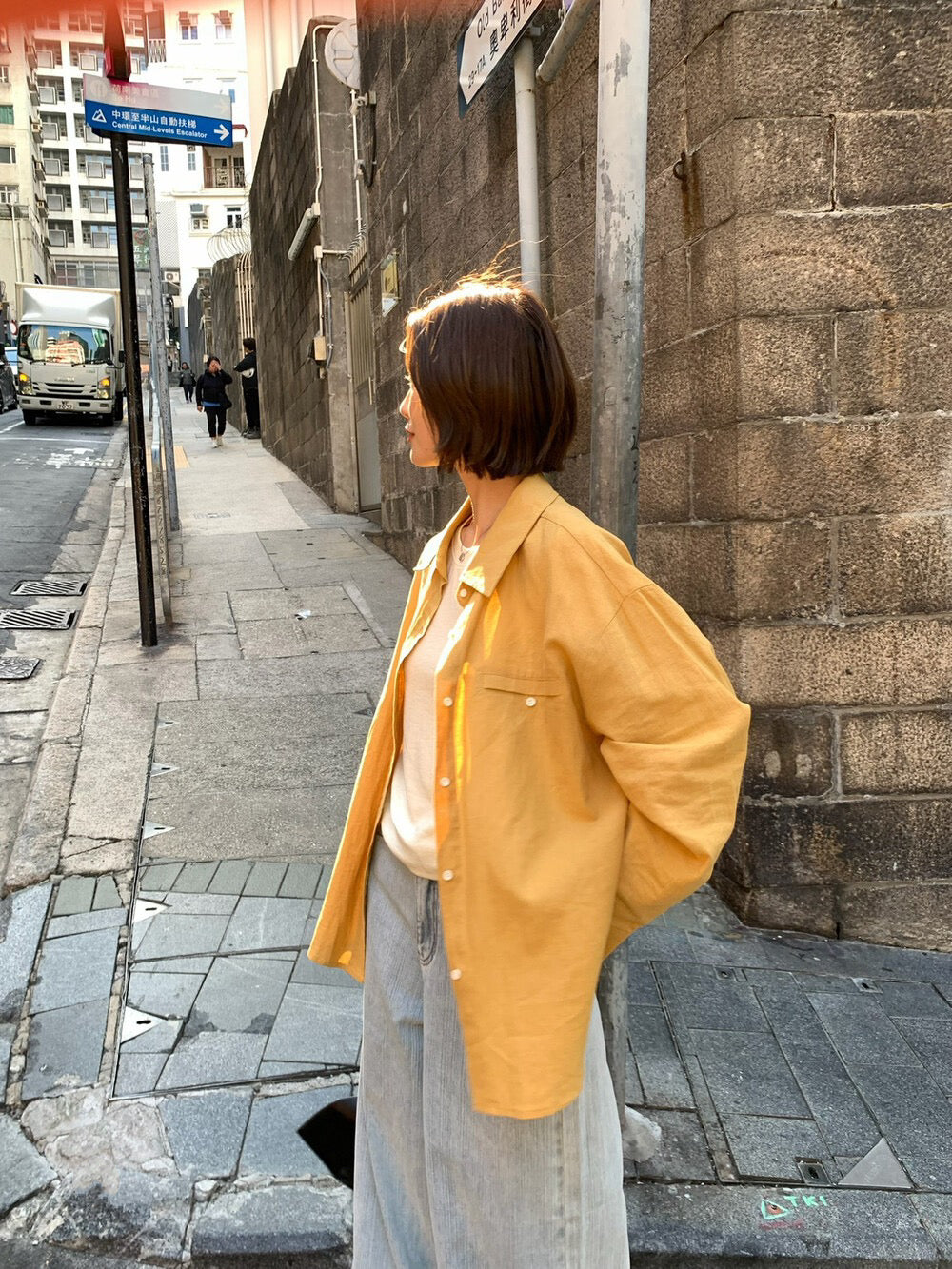 🥨 多巴胺色系棉麻混紡恤衫