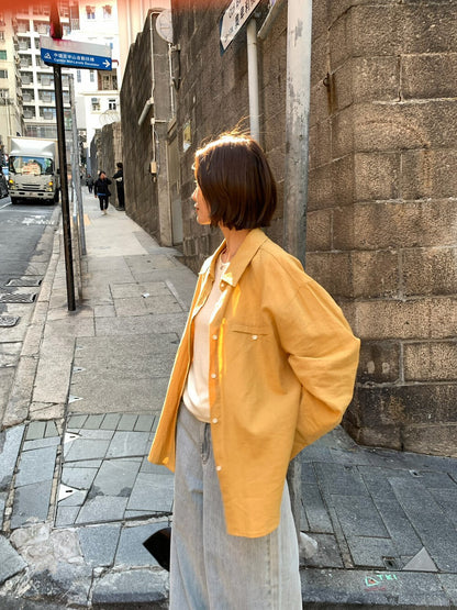 🥨 多巴胺色系棉麻混紡恤衫