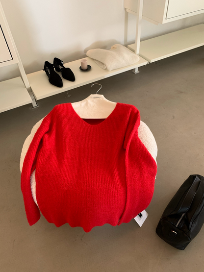 // 柔軟親膚馬海毛11色v領NT