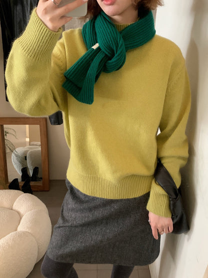 // 10%angora半領16色套頭NT