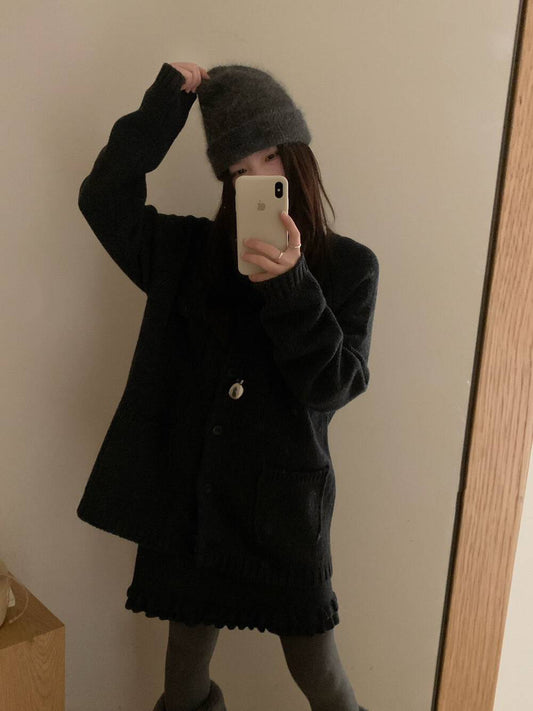 /// 100%羊毛多口袋設計慵懶感中長CD