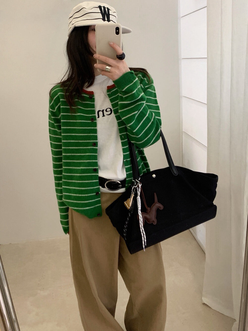 // 100%wool復古撞色包邊間條CD