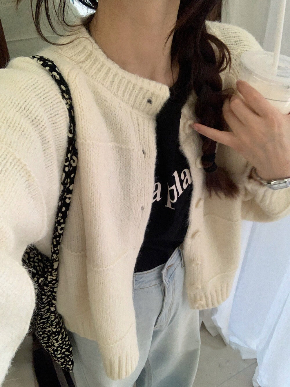 // 立體線條高飽和顏色織紋圓領CD