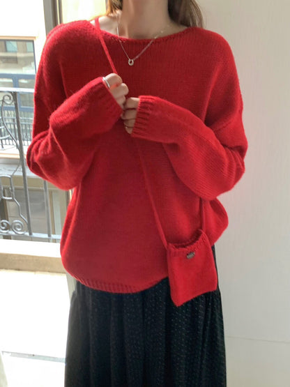 // 20%羊毛疏針圓領NT(連小袋仔)