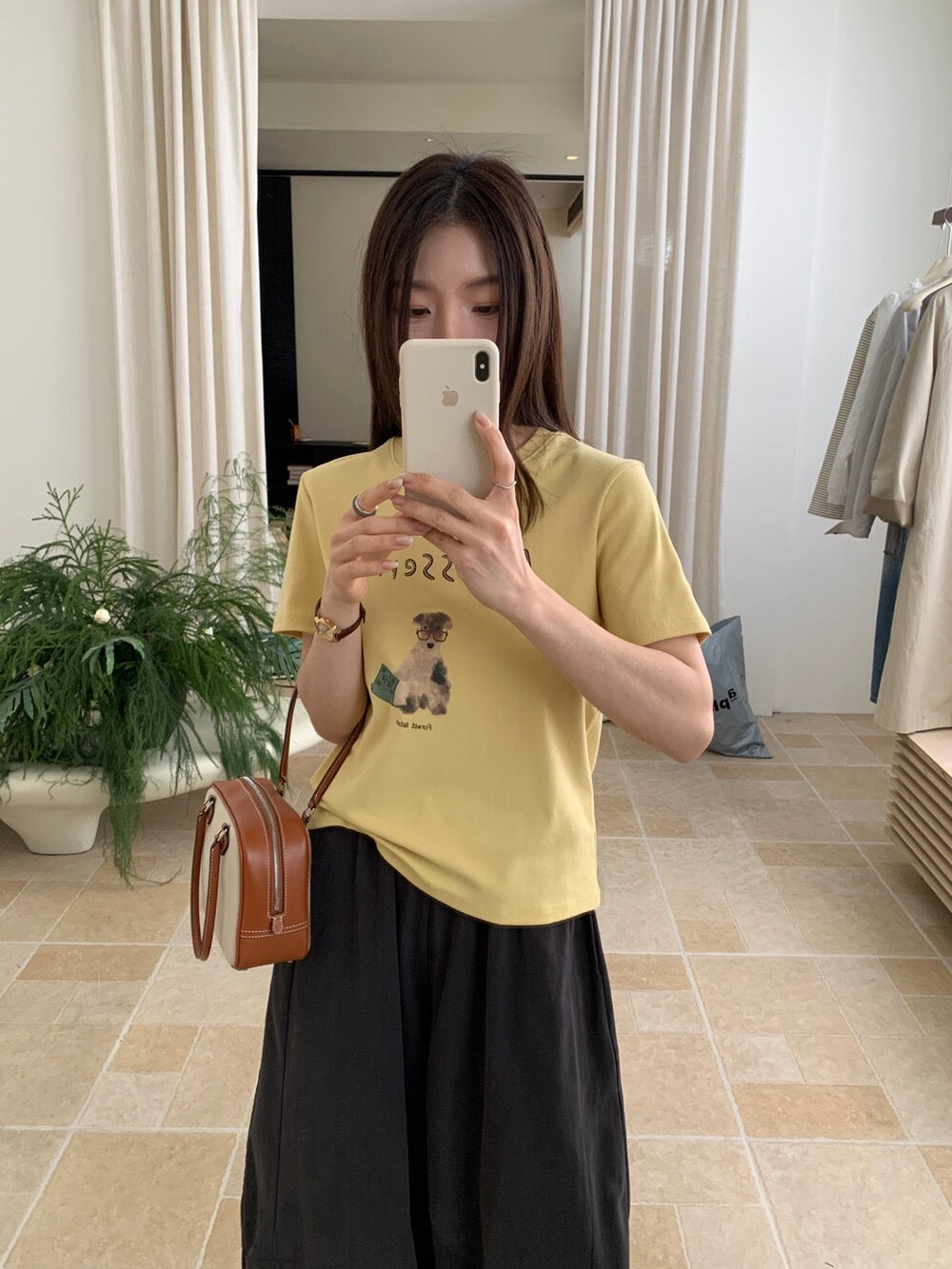 🐕 可愛眼鏡小狗印花TEE
