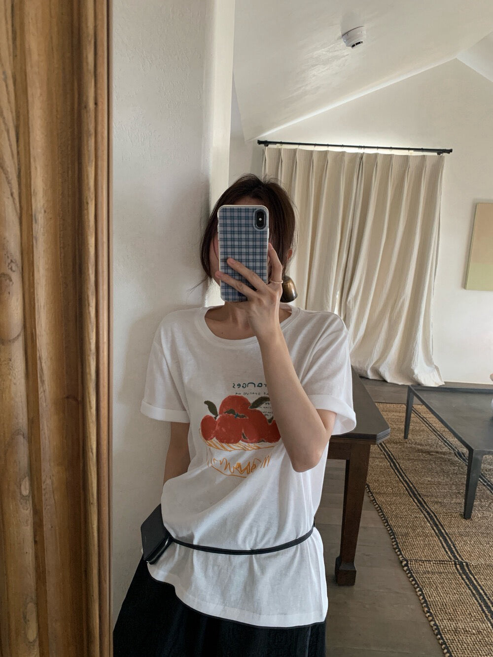 🍅 水果印花圖案棉質TEE￼